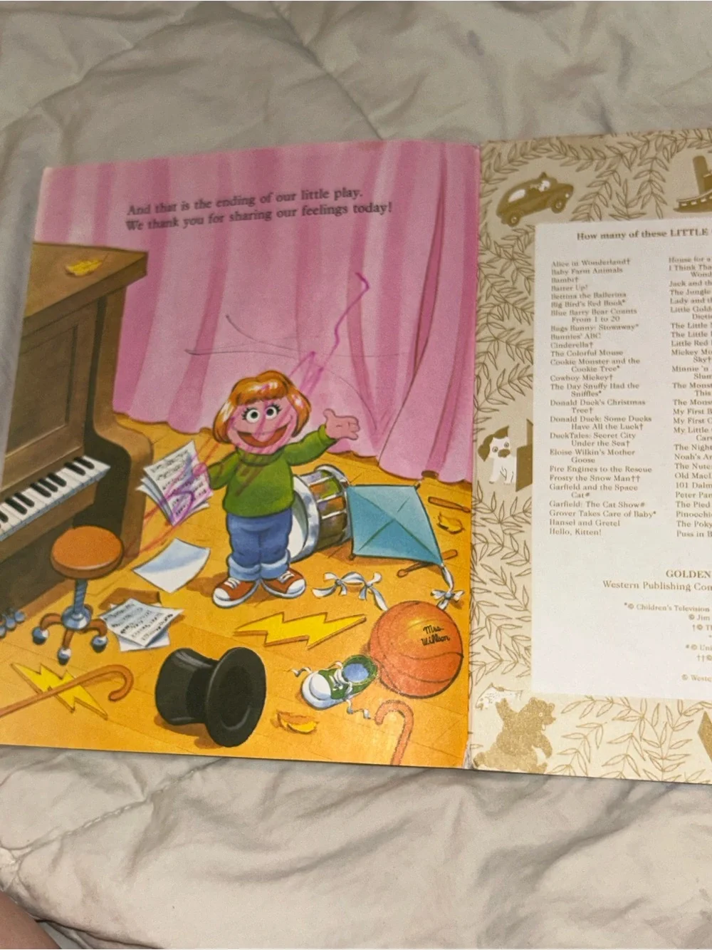 Little Golden Book: Happy And Sad, Grouchy And Glad, Sesame Street, 1992